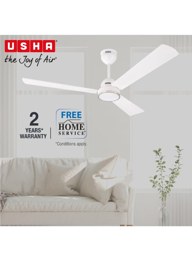 USHA AeroEdge 1200mm BLDC Ceiling Fan with RF Remote | BEE 5 Star Rated Energy Efficient | 100% Copper Motor | High Air Delivery 220CMM | 2 Year Warranty | (Rich White) - Image 2